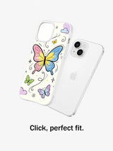 Butterfly Signal iPhone 14 case front and back