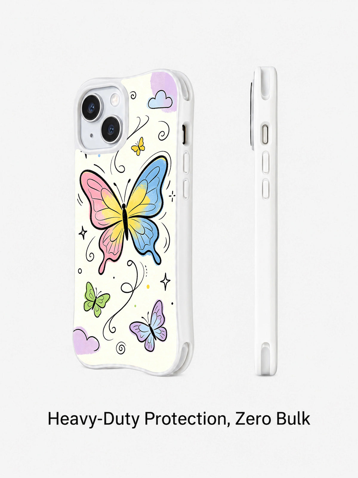 Butterfly Signal iPhone 14 case slim side view