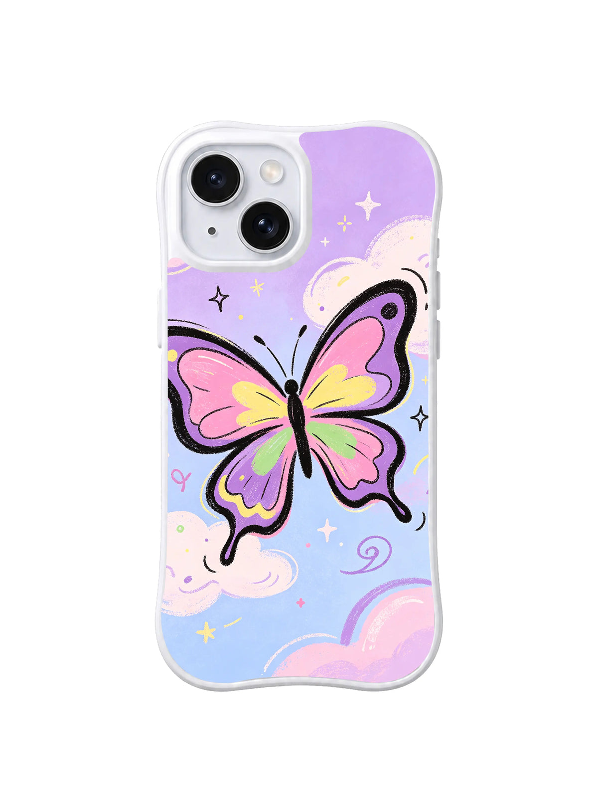Lavender Dream Wing pattern iPhone 14 case