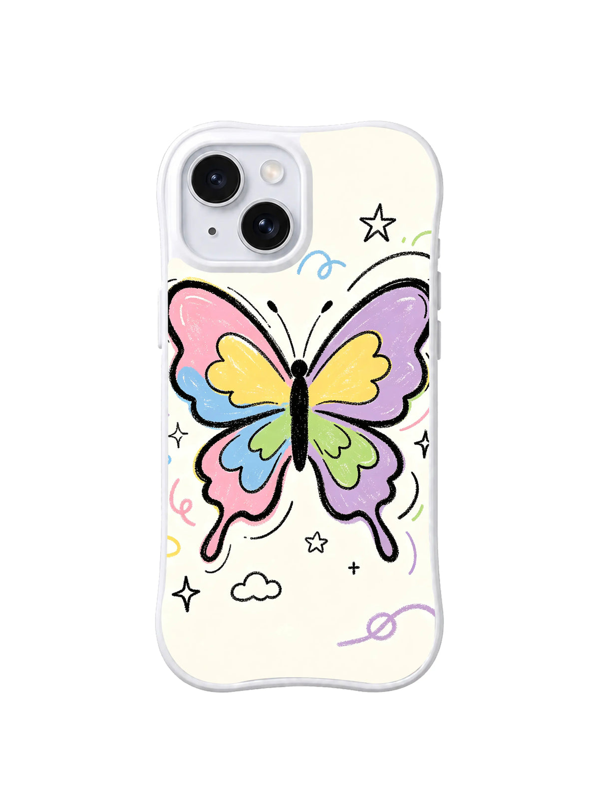 Pastel Bloom Wing pattern iPhone 14 case