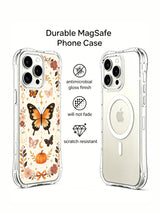 Butterfly Spell Harvest iPhone 14 Pro case front and back view