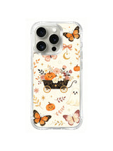 Pumpkin Carriage Butterflies pattern iPhone 14 Pro case