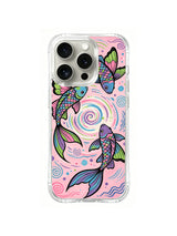 Rainbow Wing Fish pattern iPhone 14 Pro case