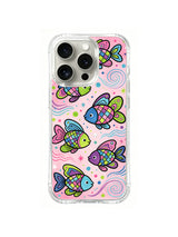 Patchwork Wing Swimmers pattern iPhone 14 Pro case
