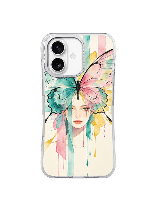 Butterfly Voltage surreal portrait iPhone 17 case front view
