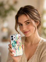 Butterfly Voltage colorful portrait iPhone 17 case lifestyle