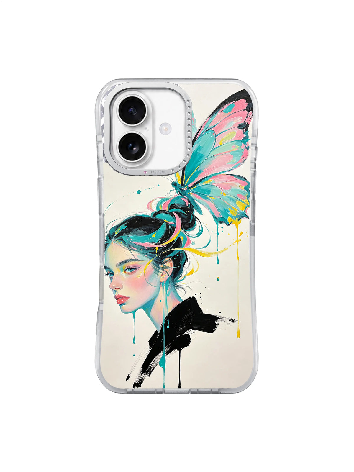 Pastel Butterfly Crown iPhone 17 case pattern