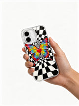 Butterfly Wing Signal iPhone 16 Plus case lifestyle angle