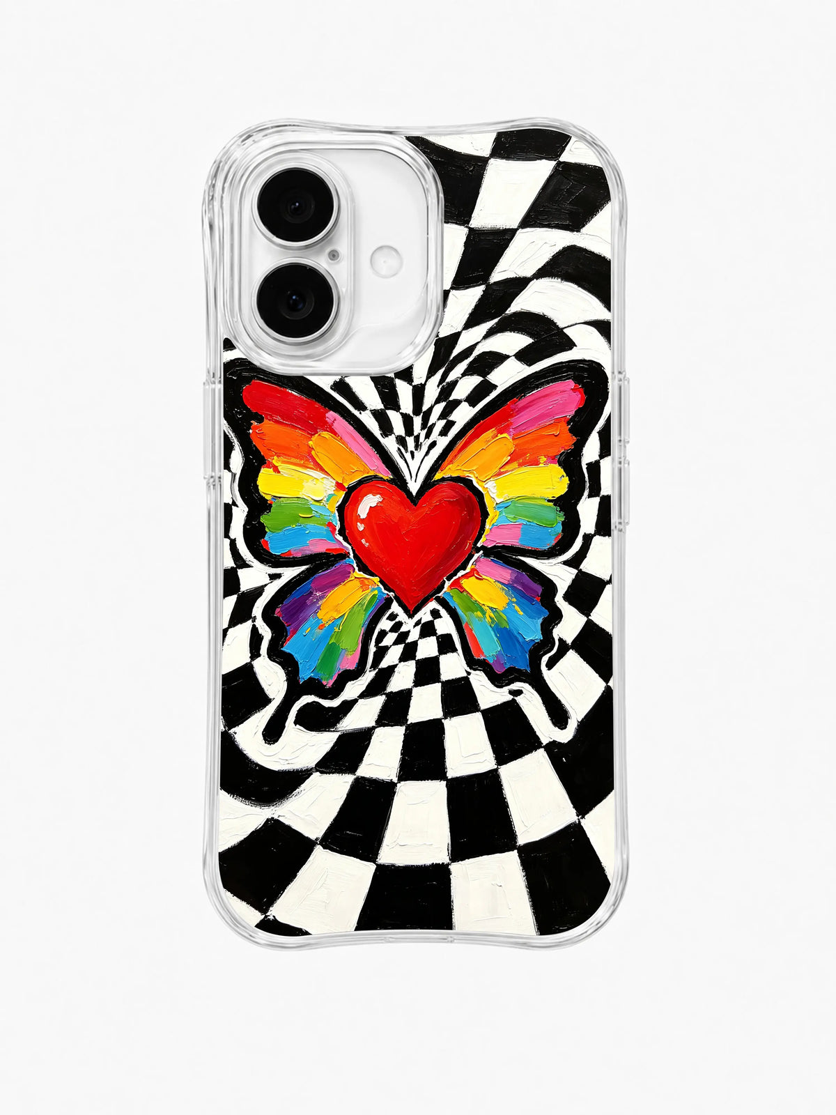 Metamorphosis Heart Burst pattern iPhone 16 Plus case