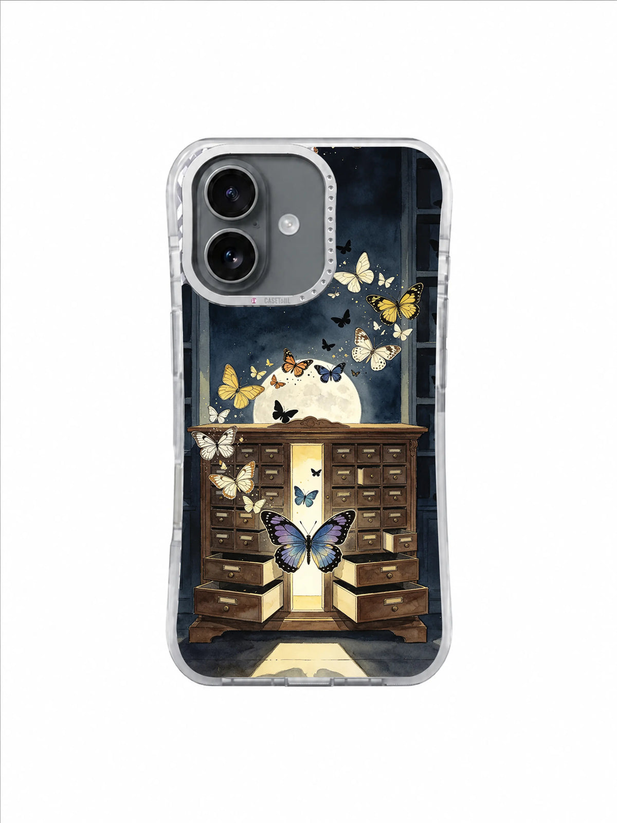 Cabinet of Released Dreams iPhone 17 Case – Crescent Cabinet Dream Flight artwork