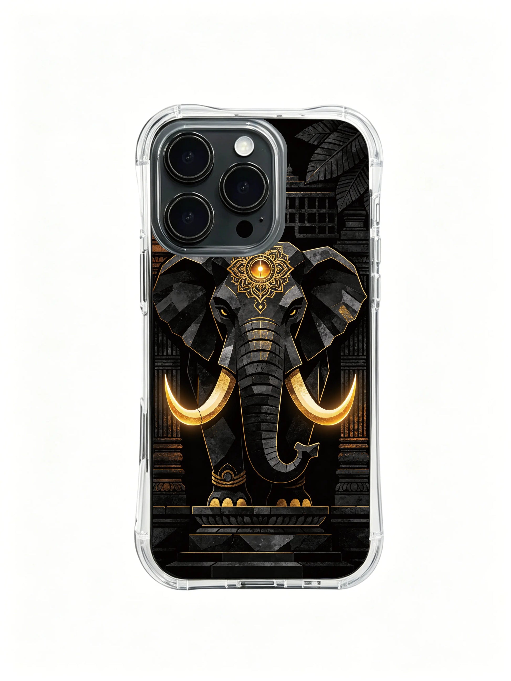 Calm spirit design PhoneCasing, modern elegant iPhone 14 Plus Case, shock absorbing protective phone cover.
