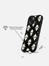 Candleless Chapel Spirits iPhone 15 Plus case in angled product display