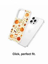 Candy Apple Orchard Night iPhone 14 Pro case front and clear back views