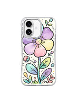 Rainbow Doodle Flower iPhone 17 case