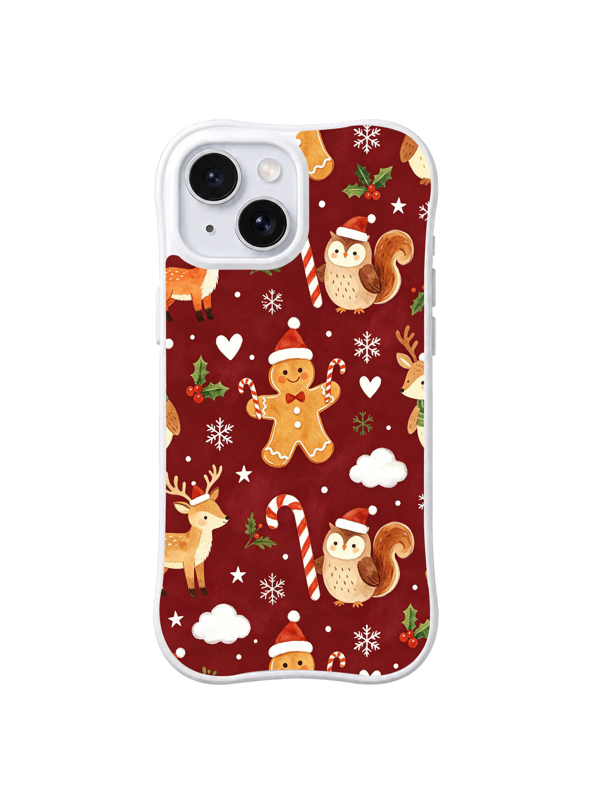 Candy Cane Christmas Forest gingerbread grove iPhone 14 Plus case by Rosalie Merriwyn