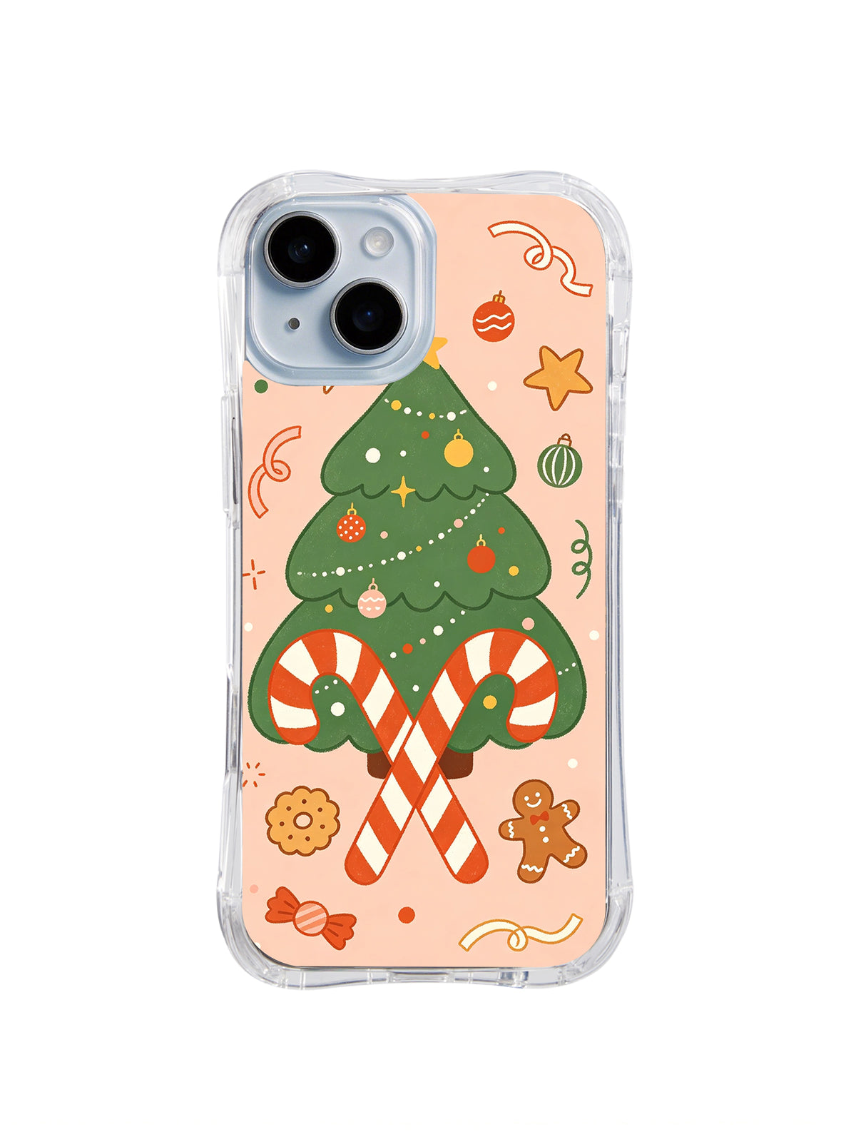 Crossed Candy Cane Cheer Christmas tree iPhone 14 Plus case