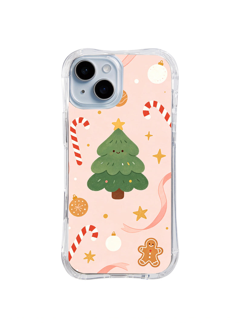 Candy Cane Waltz Folk Art Christmas iPhone 14 Plus Case