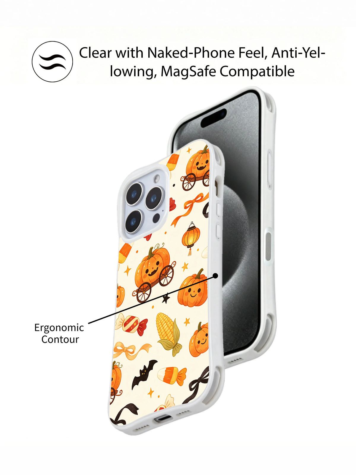 Candy Corn Lantern Waltz iPhone 14 Pro case detail view