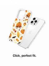 Candy Corn Lantern Waltz iPhone 14 Pro case fit view
