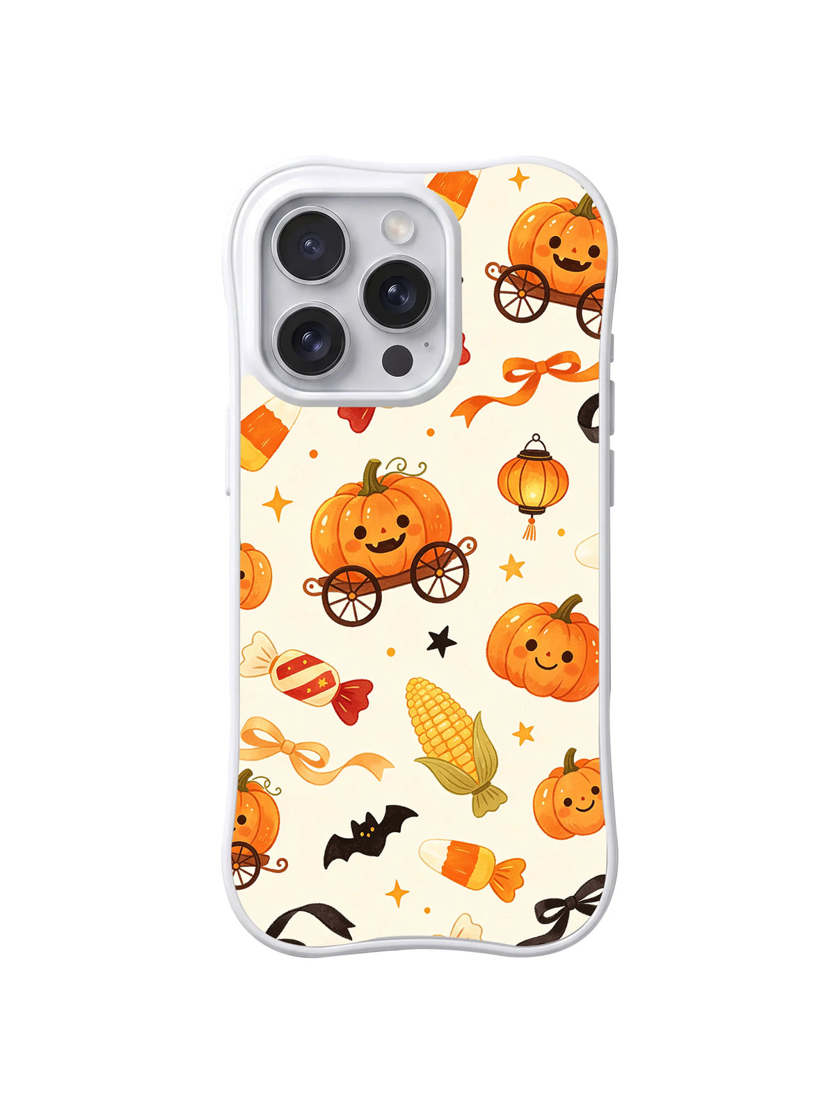 Pumpkin Carriage Dance pattern iPhone 14 Pro case