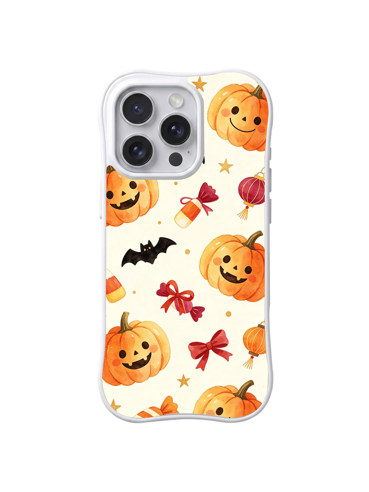 Pumpkin Ribbon Toss pattern iPhone 14 Pro case