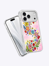 Candy Flower Wonderland iPhone 17 Pro Max case angled view