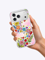 Candy Flower Wonderland iPhone 17 Pro Max case lifestyle view