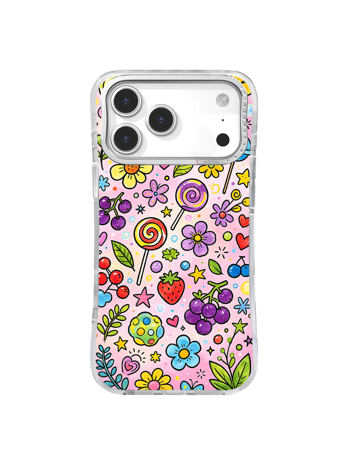 Candy Fruit Flower Party pattern for iPhone 17 Pro Max case