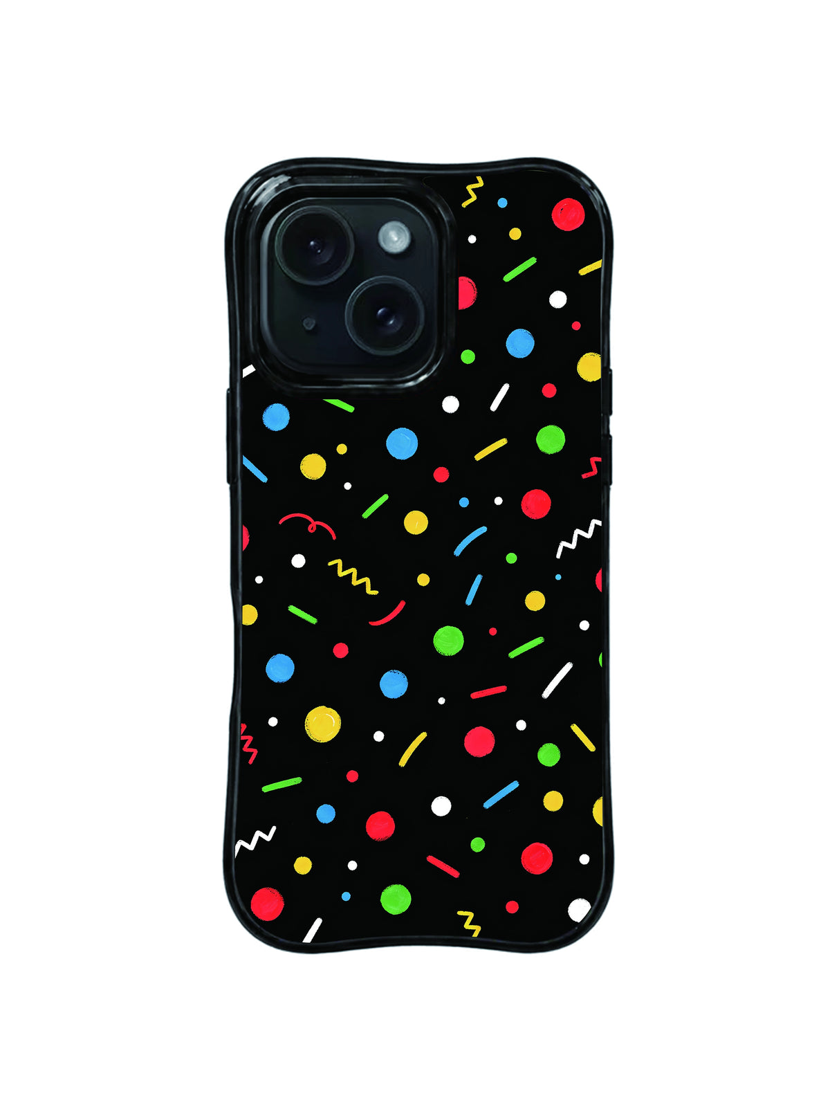 Sprinkle Drift confetti pattern iPhone 15 Pro case