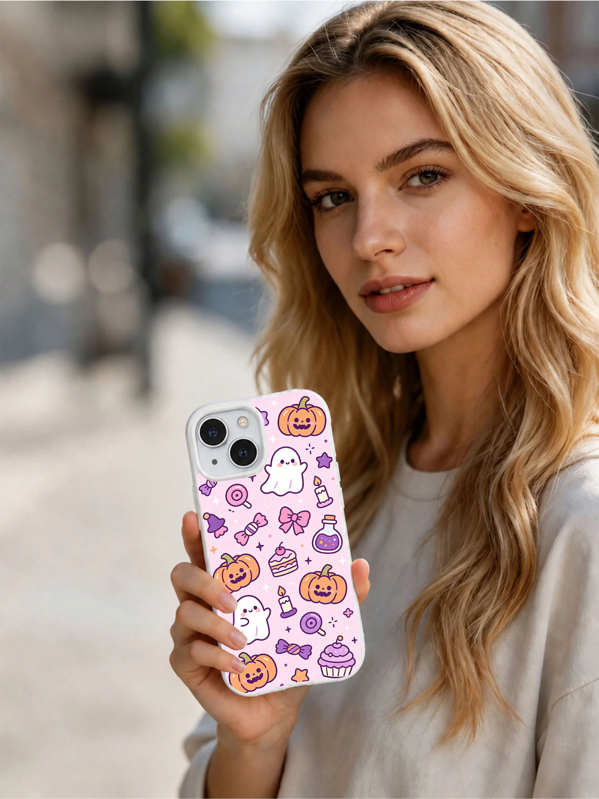 Product or handheld view of the Candy Pumpkin Fantasy World case
