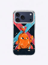 The Candy That Said Enough cyan fold artwork on an iPhone case