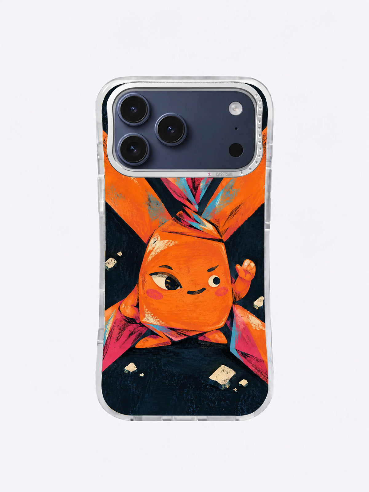 The Candy That Said Enough boundary gesture artwork on an iPhone case