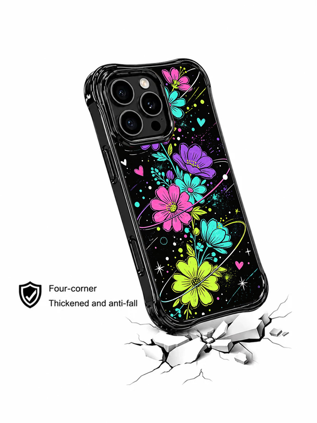 Candy Tide Echoes iPhone 15 Pro case protective edge view