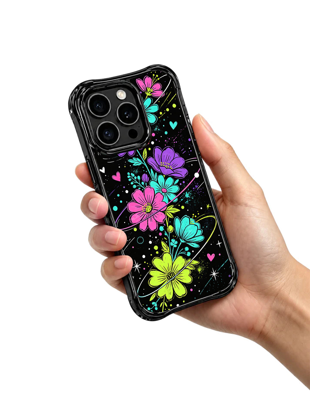 Candy Tide Echoes iPhone 15 Pro case hand-held view