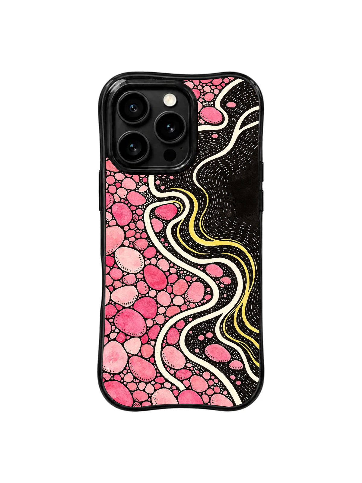 Blush Estuary Flow pattern for Candy Tide Echoes iPhone 15 Pro case