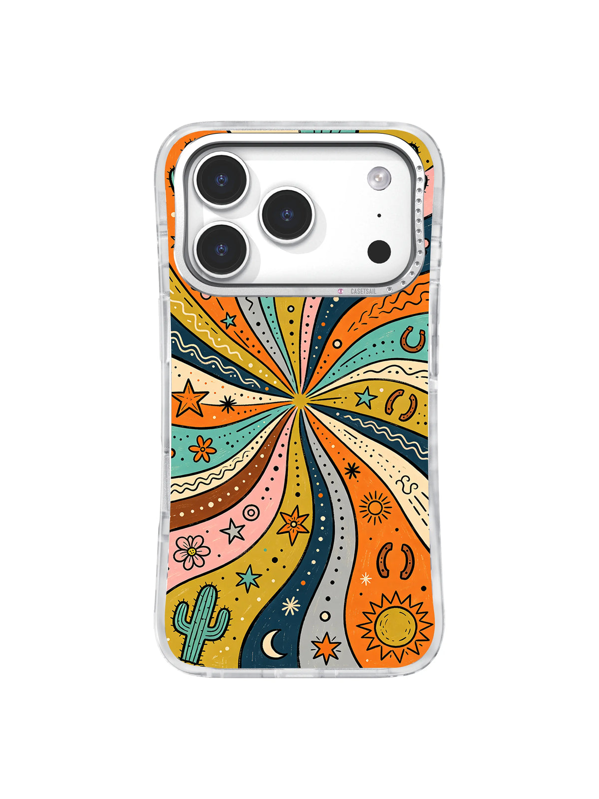 Canyon Trailburst western pattern iPhone 17 Pro case