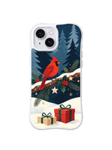 Paper Star Cardinal Winter artwork on an iPhone 14 case