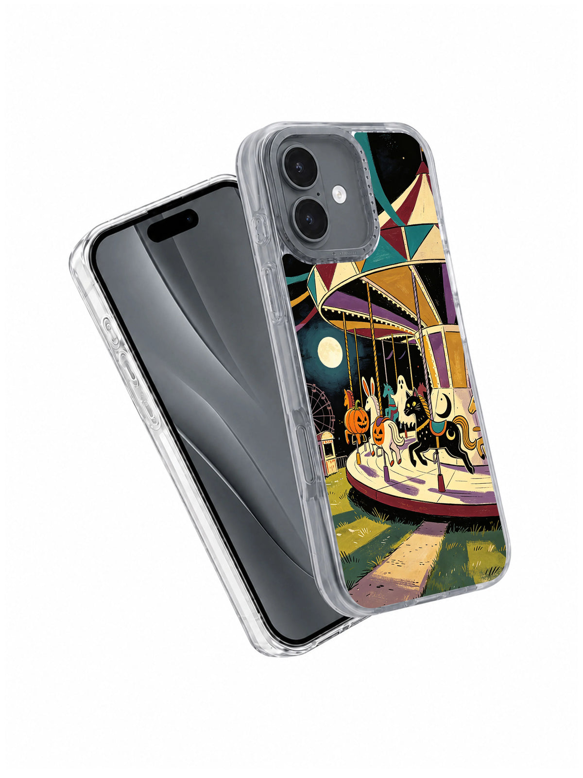 Carousel After Silence iPhone 17 Case angled view