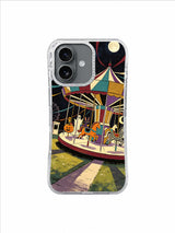 Moonlit Long-Ear Carousel artwork on Carousel After Silence iPhone 17 Case