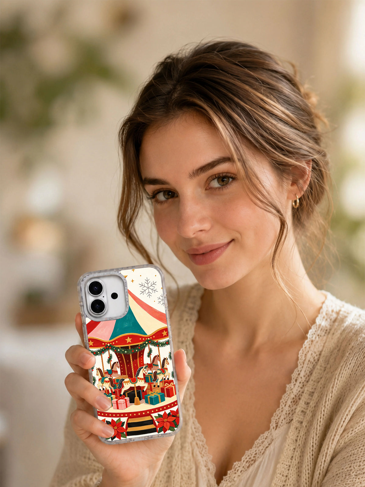 Lifestyle view of The Carousel That Turned Once iPhone 17 case