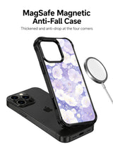 Celestial Bloom Shelter: Illustrated case shown separately above a phone, beside a circular charging puck.
