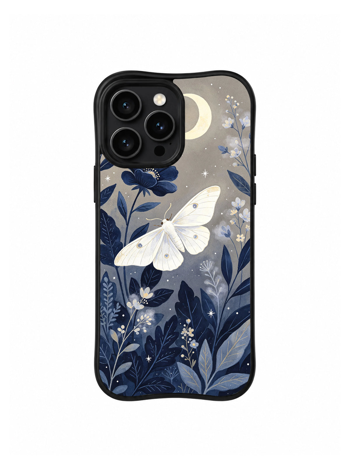 Celestial moth blossom iPhone 15 Pro Max case by Elowen Fern