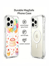 Sweet Birthday Candy Land: İkinci telefon arkası görünümünün yanında desenli kılıf arkası.