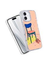 Angled front and back view of A Chair Saves the Last Dance iPhone 17 case