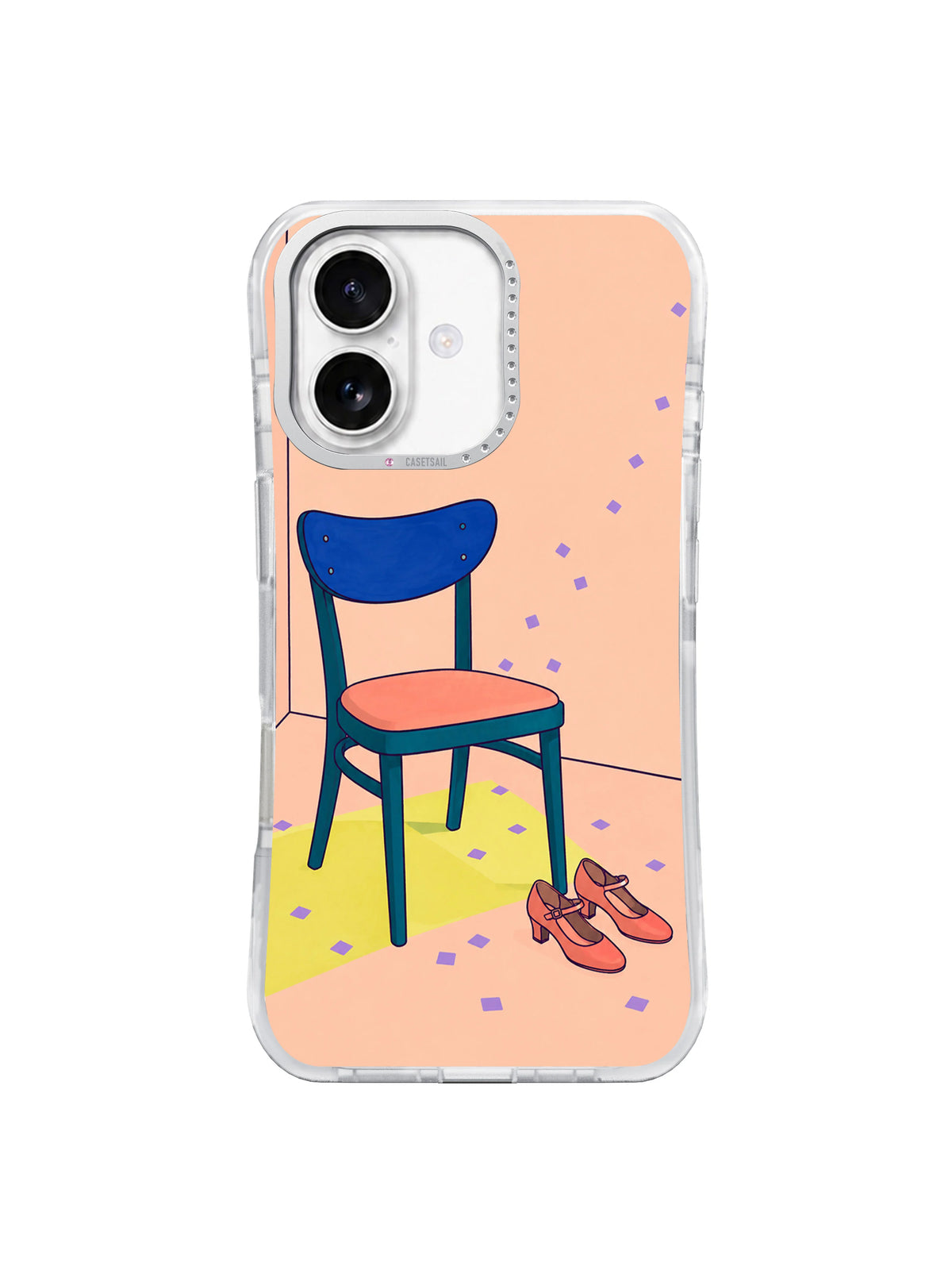 Front view of A Chair Saves the Last Dance iPhone 17 case