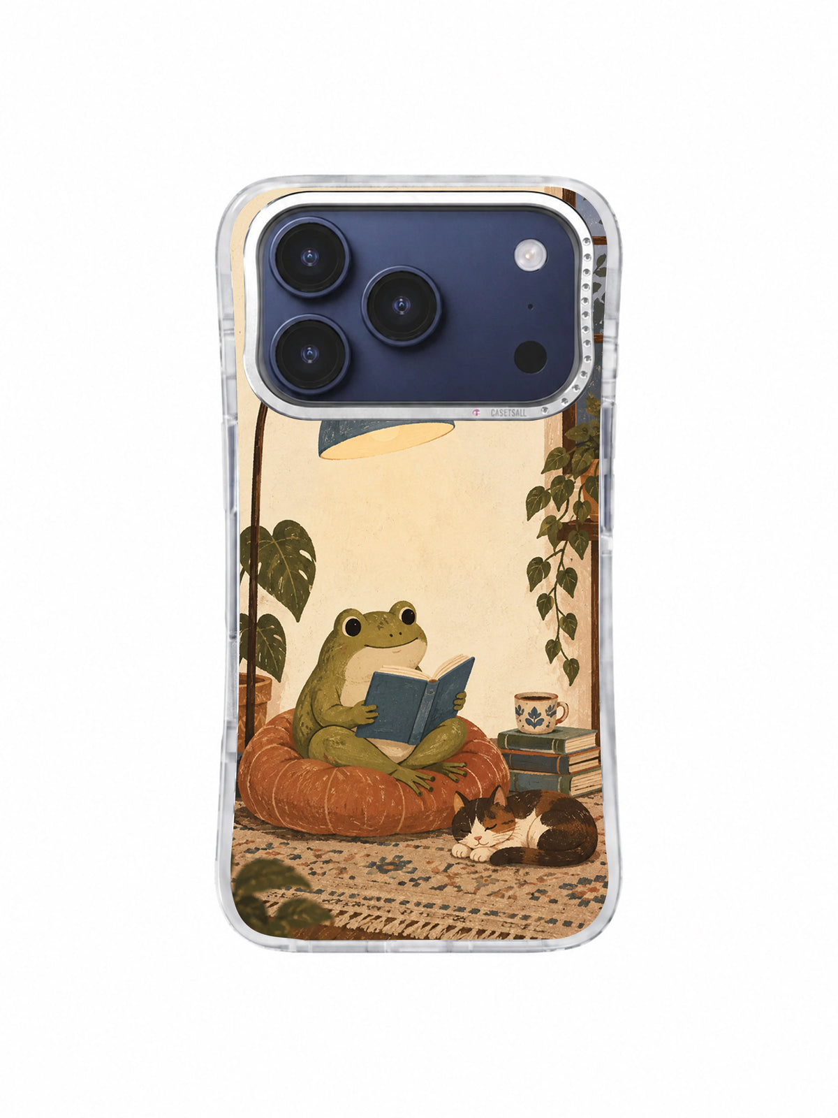 Chapter by the Floor Lamp clear iPhone 17 Pro Case front