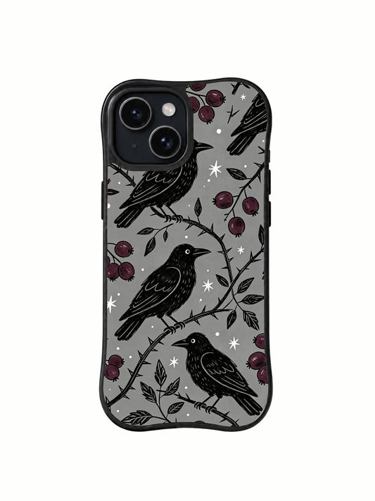 Product or handheld view of the Charcoal Raven Wild Berry case
