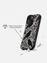 Charcoal Raven Wild Berry iPhone 14 Plus case impact view