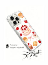 Cherry Birthday Garden: Angled illustrated case above a drawn cracked surface.