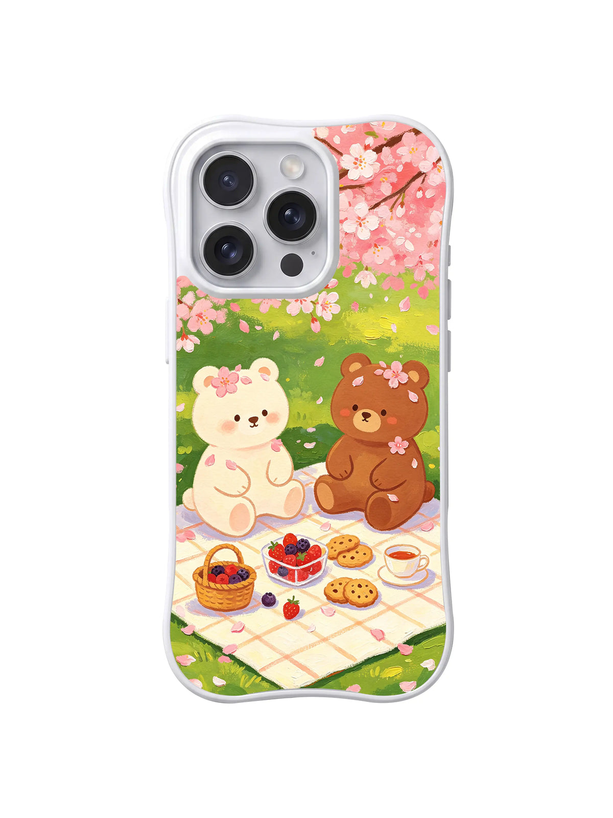 Blossom Picnic Pair pattern on iPhone 14 Pro Max case